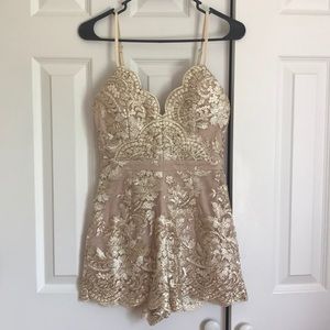 SHOWPO || On The Run Playsuit/Romper in Gold